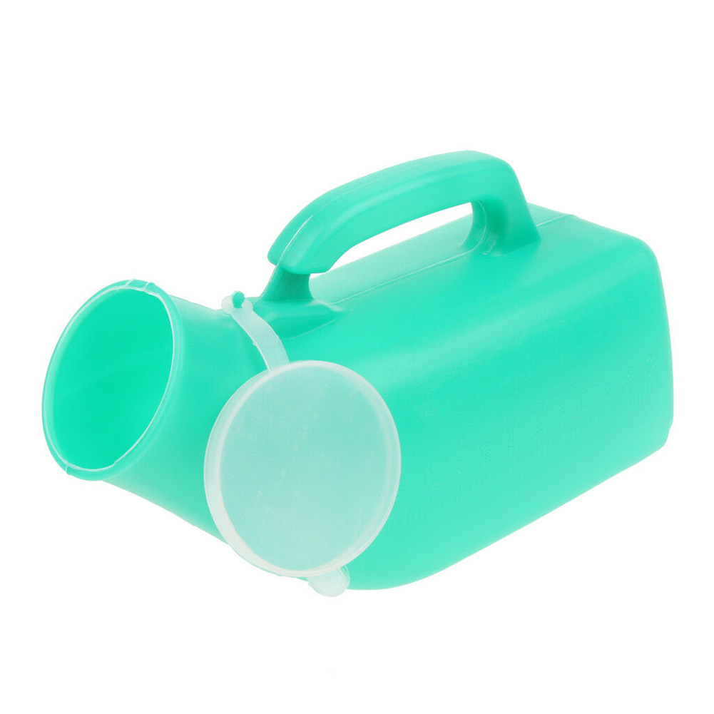 Visland Urinal for Men 1000ml with Cap Lid, Plastic Pee Bottles for Men, Male Urinals, Pee Container for Car, Elderly \u0026 Incontinence